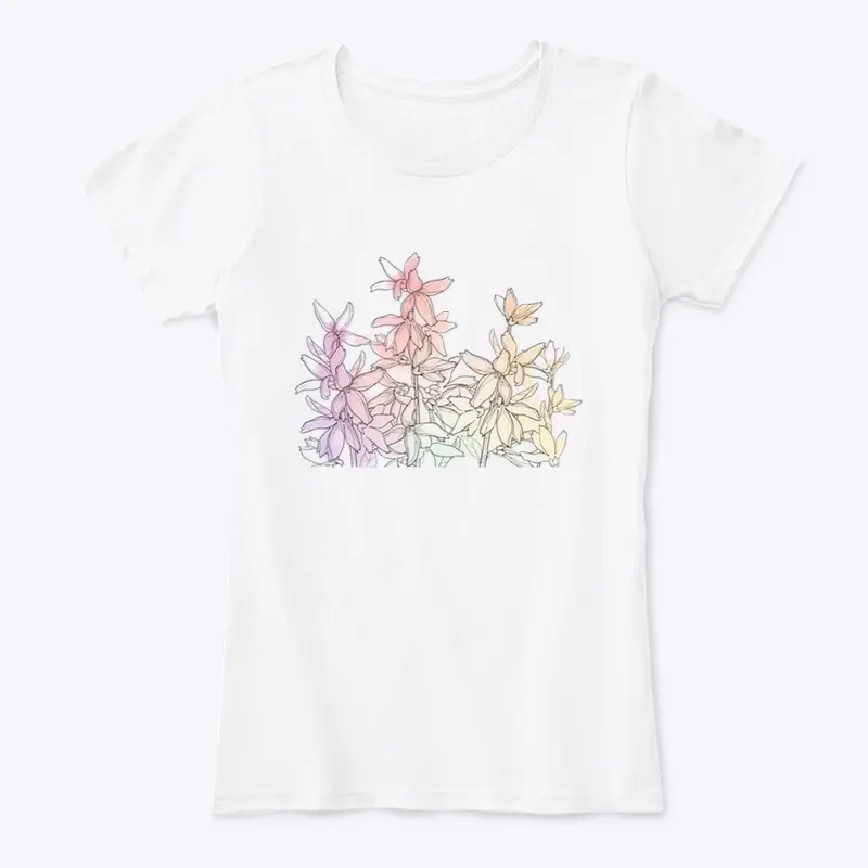 Forsythia womens spring flower tshirt 