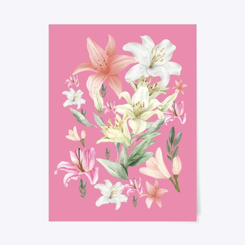 Pink and White Lillies