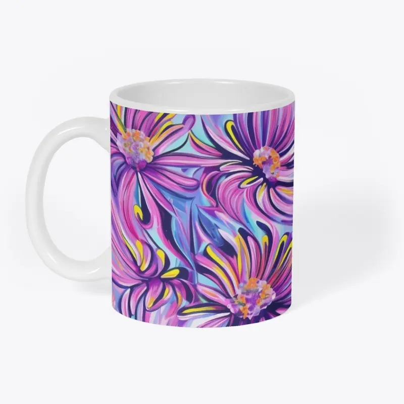 Purple Pink Floral Swirl