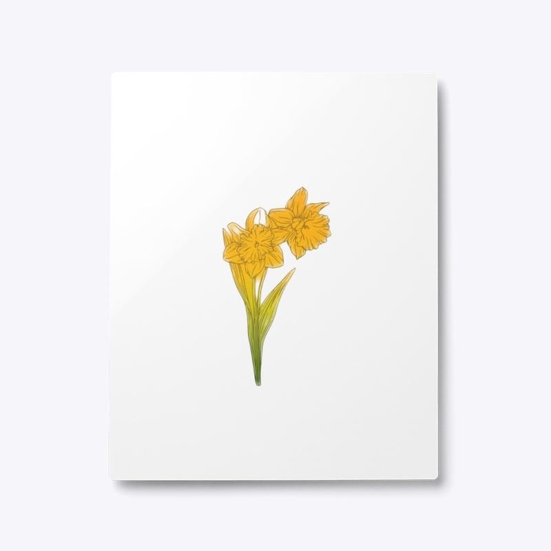 Minimalist Daffodils T-shirt Women