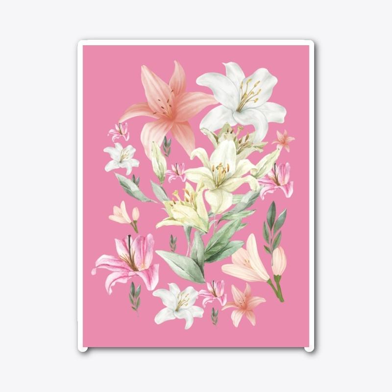 Pink and White Lillies