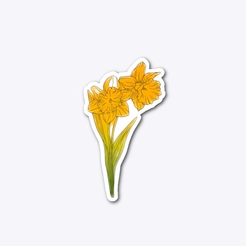 Minimalist Daffodils T-shirt Women