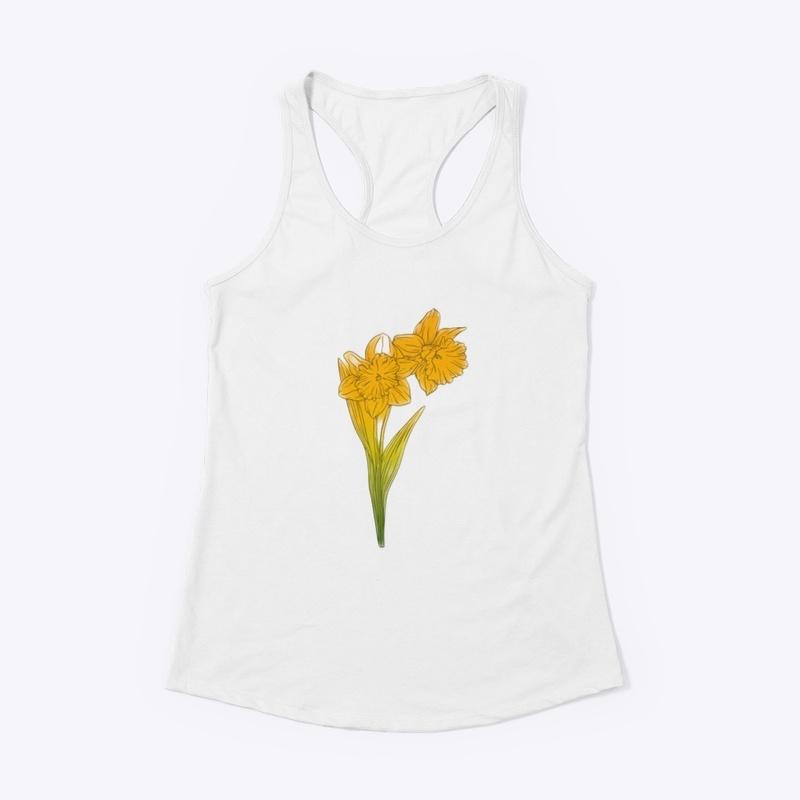 Minimalist Daffodils T-shirt Women