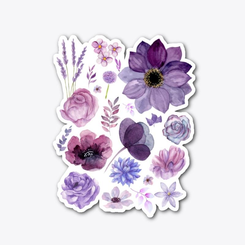 Purple Flower Print